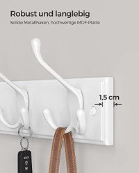 Cuier, Songmics, Alb, 40x11x7 cm - 1