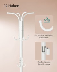 Cuier Songmics Alb 40x40x175 cm - 5