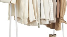 Cuier stander Alb Songmics 92.5x33.5x153 cm