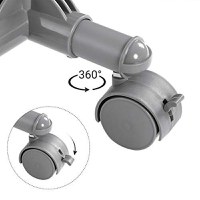 Cuier stender, Songmics, Gri, 87-150x52x166 - 6