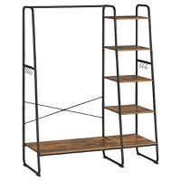 Cuier, Vasagle, Negru, 120×45×160 cm - 2