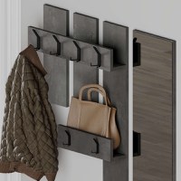 Cuier Vesty melaminat culoare gri retro 100x30x61 cm - 4