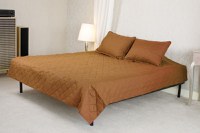 Cuvertura dublu trafic 200x220 Sweet V6 Maro, 2 perne 50x70 cm - 2