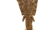 Decoratiune de masa Zap elefant aurie din lemn de mango 31x13x61 cm