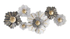 Decoratiune de perete din metal Daisy Pako World Auriu 131x64x9.5 cm