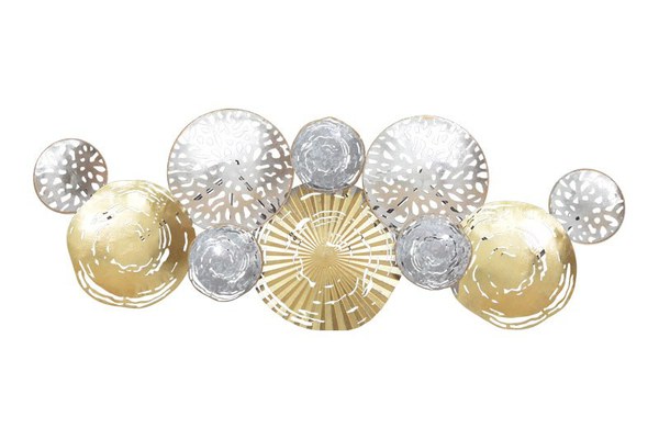 Decoratiune de perete din metal Dille Pako World Multicolor 114.9x4.4x43.2 cm