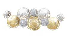 Decoratiune de perete din metal Dille Pako World Multicolor 114.9x4.4x43.2 cm