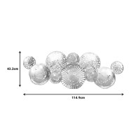 Decoratiune de perete din metal Dille Pako World Multicolor 114.9x4.4x43.2 cm - 2