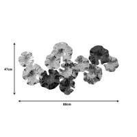 Decoratiune de perete din metal Merinda Pako World Auriu 88x47x5 cm - 2