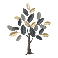 Decoratiune de perete din metal Oliver Pako World Auriu 71.5x84.5x4 cm - 1