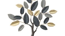 Decoratiune de perete din metal Oliver Pako World Auriu 71.5x84.5x4 cm
