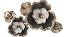 Decoratiune de perete din metal Rosalia Pako World Auriu 90x58x7.5 cm
