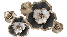 Decoratiune de perete din metal Rosalia Pako World Auriu 90x58x7.5 cm