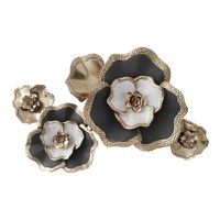 Decoratiune de perete din metal Rosalia Pako World Auriu 90x58x7.5 cm - 1