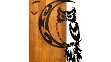 Decoratiune de perete Owle, Pako World, Lemn de pin, Natural, 36x3x66 cm