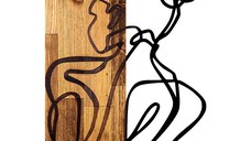 Decoratiune de perete Womanel, Pako World, Lemn de pin, Natural, 35x3x50 cm