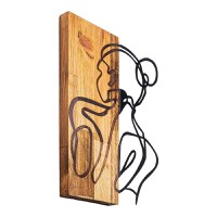 Decoratiune de perete Womanel, Pako World, Lemn de pin, Natural, 35x3x50 cm - 3