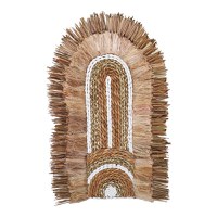 Decoratiune perete Earsy mat in culoare naturala 58x32x8 cm - 1