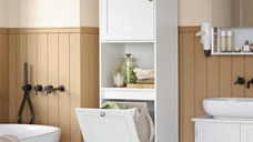 Dulap baie Vasagle Alb 40x40x170 cm