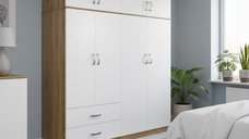 Dulap cu 4 usi, Athos, V8, Sonoma, 160x42x240 cm
