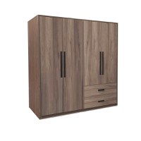 Dulap cu 4 usi Edritte Pako World Nuc deschis 160x52x195 cm - 1