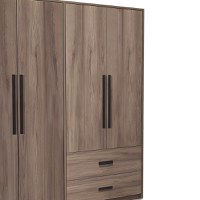 Dulap cu 4 usi Edritte Pako World Nuc deschis 160x52x195 cm - 3