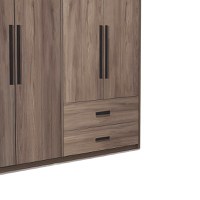 Dulap cu 4 usi Edritte Pako World Nuc deschis 160x52x195 cm - 4