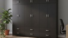 Dulap cu 6 usi, Athos, V24, Wenge, 240x42x240 cm