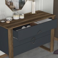 Dulap cu Sertare Bumerang Walnut-Antracit - 4