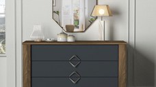 Dulap cu Sertare Bumerang Walnut-Antracit