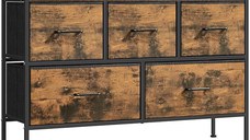 Dulap cu sertare Songmics maro 98.2x29x70 cm