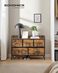 Dulap cu sertare Songmics maro 98.2x29x70 cm - 4