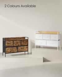 Dulap cu sertare Songmics maro 98.2x29x70 cm - 7