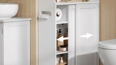 Dulap de Baie Vasagle Alb 60x20x80 cm pentru Organizare Eficientă