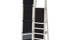 Dulap de bijuterii cu blocare, Songmics, Oglinda, JBC62W, 38 x 161 x 38 cm