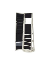 Dulap de bijuterii cu blocare, Songmics, Oglinda, JBC62W, 38 x 161 x 38 cm - 1