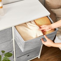 Dulap de depozitare, Songmics, Gri-Alb, 30 x 80 x 81.5 cm - 6