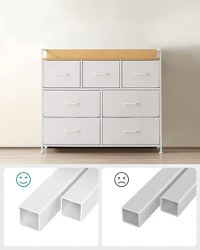 Dulap de depozitare, Songmics, Natural-Alb, 98x28.5x85 cm - 5