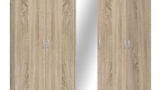 Dulap dormitor cu oglinda Luna Pako World Sonoma 220x52x200 cm