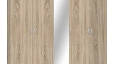 Dulap dormitor cu oglinda Luna Pako World Sonoma 220x52x200 cm