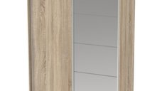 Dulap dormitor PakoWorld Korredor cu oglinda, Sonoma, 160 x 60 x 220 cm