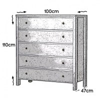 Dulap Dressing Rio Alb - 4
