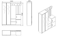 Dulap hol DD8, Pin atlantinc- Alb - 6