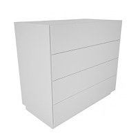 Dulap Lines Alb 90x45x81.6 cm - 4