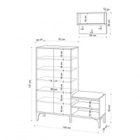 Dulap Pantofi Jess Oak - 5