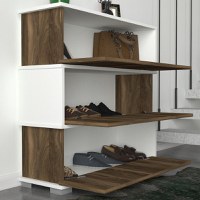 Dulap Pantofi Napolyon Alb-Walnut - 3