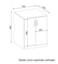 Dulap pentru Baie Benito Alb - 5
