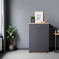 Dulap pentru birou Taker I, Pako World, Antracit, 72x34x109 cm - 2