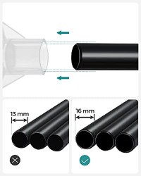 Dulap pentru haine, Songmics, Negru, 170x45x167 cm - 4