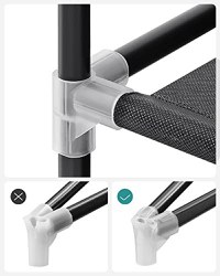 Dulap pentru haine, Songmics, Negru, 170x45x167 cm - 7